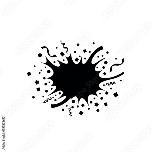 Explosion of confetti and streamers celebrating a festive event with a burst of joy.