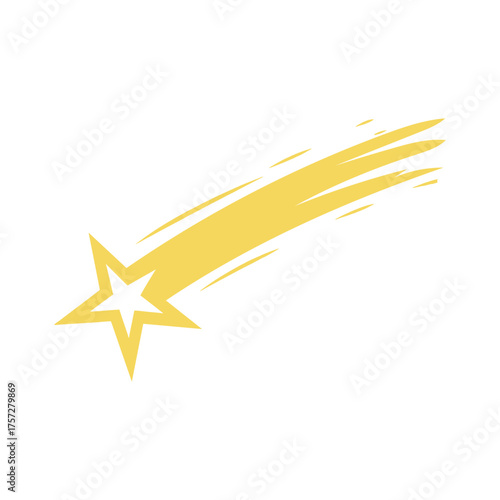 Shooting star icon vector on White Background ,Vector Art Illustration on white background.