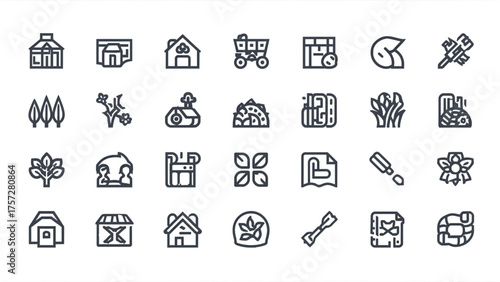 Collection of diverse hand-drawn vector icons representing various elements and objects.Explore a curated set of scalable vector icons with a charming hand-drawn aesthetic for all your design needs.