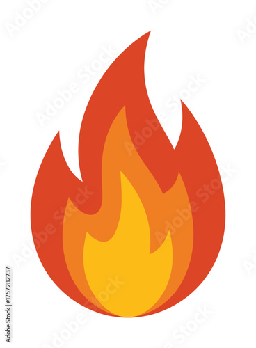 Fire flame heat energy vector illustration