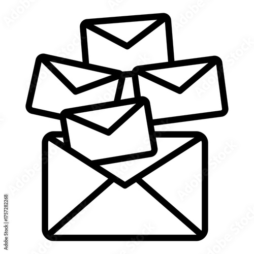 Icon about Spamming. Email Spamming. Unwanted Messages and Cyber Security Threats