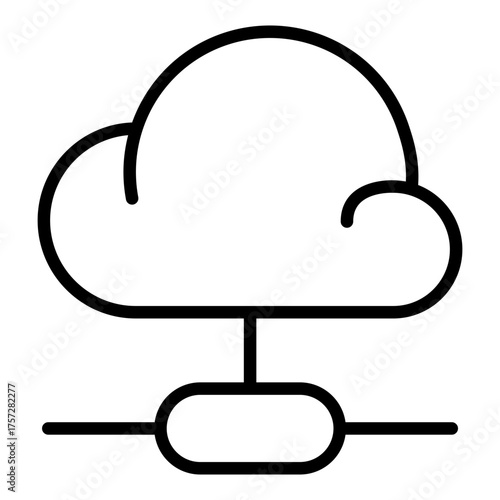 Cloud Technology. The Future of Data Storage and Digital Transformation. Icon about cloud technology