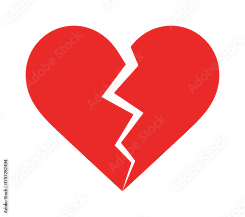 Broken heart love sadness vector illustration