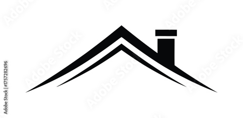 Roof Line Icon Vector for Real Estate and Home Design