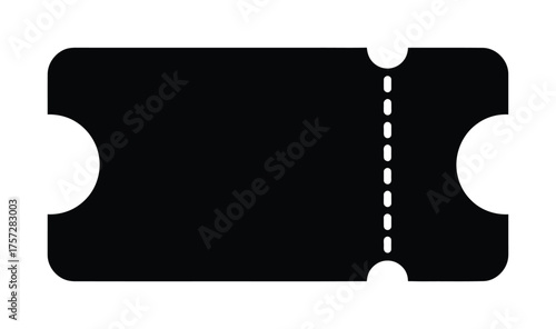 Ticket Silhouette Vector for Event and Entertainment