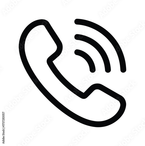 Phone Receiver Icon Vector for Communication and Support
