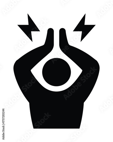 Stress and Headache Icon Vector for Health and Wellness