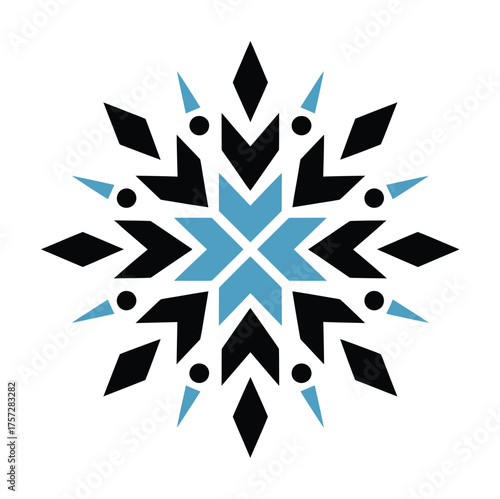 Snowflake Vector Symbol for Winter and Cold Season Design
