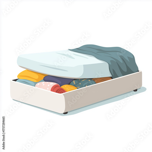 Clear storage under bed