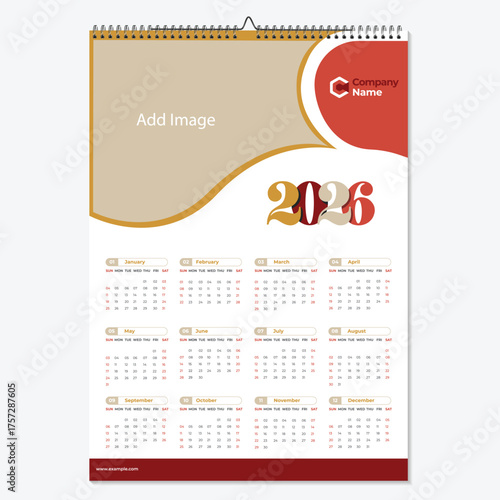 2026 calendar design .