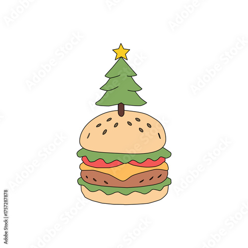 doodle burger pattern background. doodle fast food burger seamless pattern background. seamless pattern of hamburger in doodle style. Seamless Pattern of a Cheese Burger or Hamburger. 
