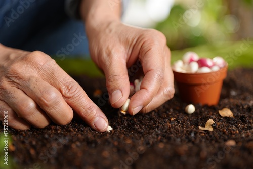 Gardening Passion: Planting Seeds with Care in Nurturing Soil for Future Growth and Abundance