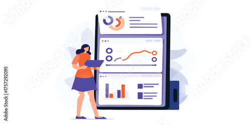 Concept of Business Analytics and Data Management on Mobile Platform Illustration