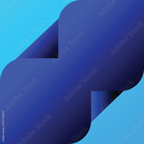 blue gradient swirl with soft edges on a bright cyan background, teal gradient with a folded corner revealing a brighter teal shade