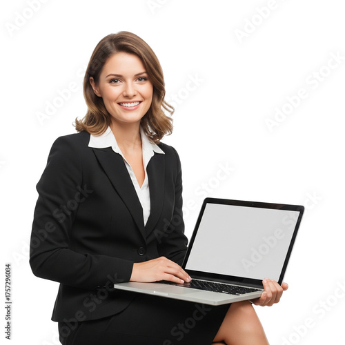 young businesswoman with laptop