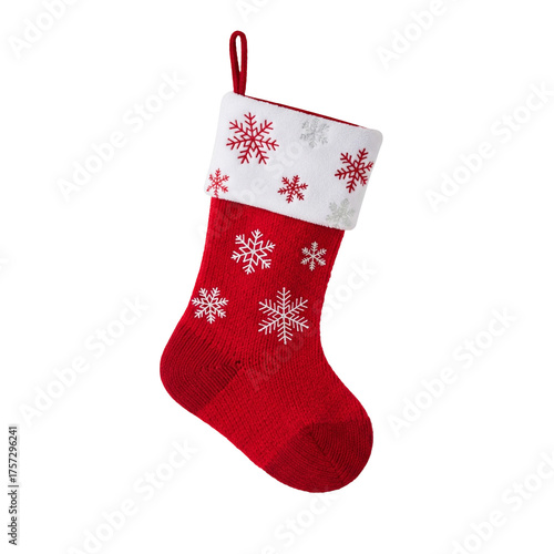 christmas sock isolated on white