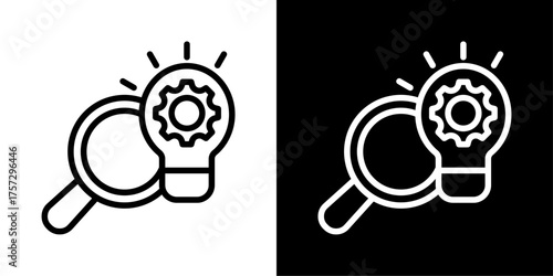 Smart Search  Icon Of Line Black And White Style Vector Illustration 
