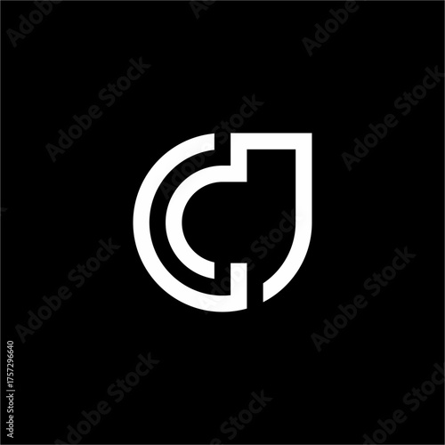 An interlocking 'CD' or 'DC' monogram with continuous, sleek lines. It signifies circular systems, robust security, and the fluid integration of complex data. Ideal for FinTech or IT.