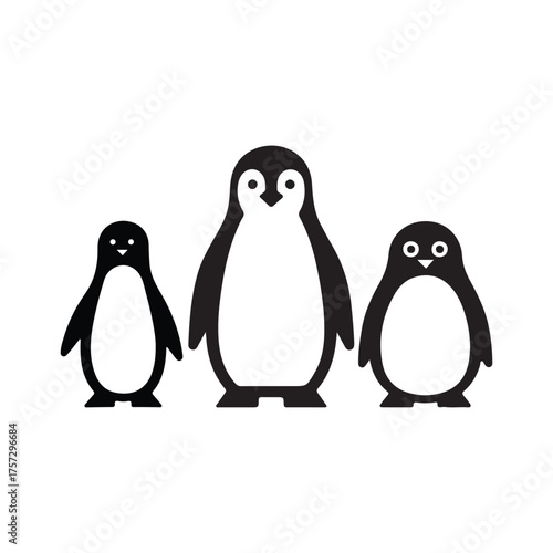 Silhouette of penguins