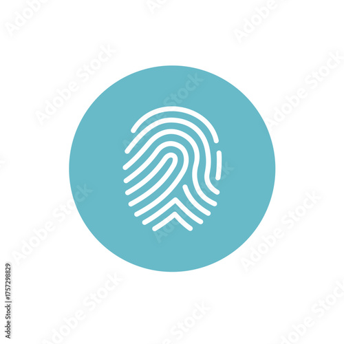 Fingerprint icon design as verification identity icon design. Vector illustration.