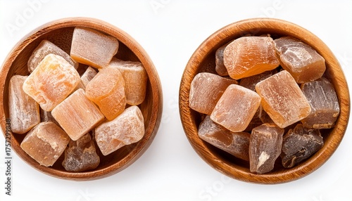 Gum Elemi In The Wooden Bowl Isolated On White Background Top View