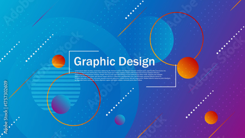 Bright Modern Graphic Design Concept with Geometric Art