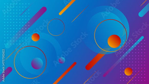 Futuristic Minimalist Abstract Background in Blue Gradient