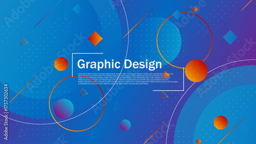 Creative Digital Graphic Design Layout with Abstract Shapes