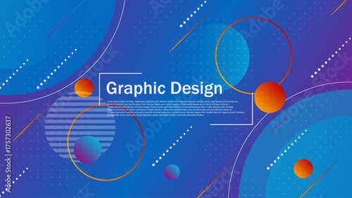 Modern Abstract Graphic Design Background in Blue Tones