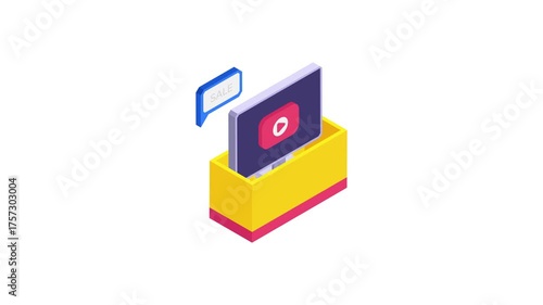 Wrapped gift box Animation MP4 File for shopping, celebration, or delivery Animation MP4 File