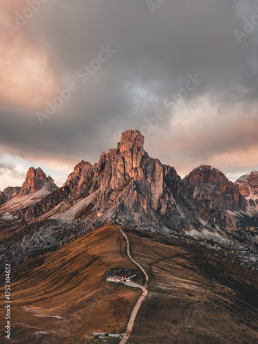 Mountain View at Passo Giau in the Dolomites