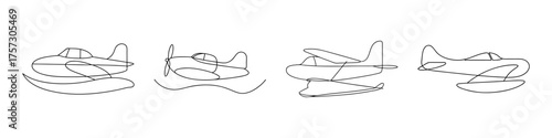 Detailed technical sketch of a vintage racing hydroplane showcasing its complex design and engine components