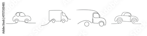Detailed technical drawings and schematics of a lorry and its mechanical components showing precision engineering