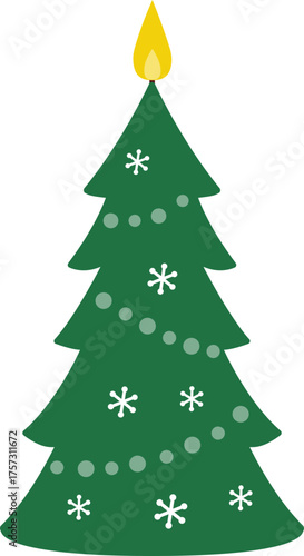 Vector clipart of green Christmas tree shaped candle.
Holiday home decoration Illustration isolated.
Transparent background.