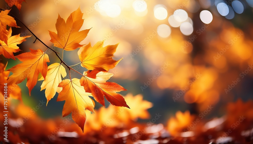 Fototapeta premium Autumn Leaves Very Shallow Focus