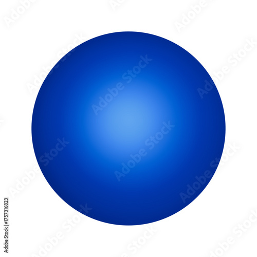 blue glossy sphere blue circle