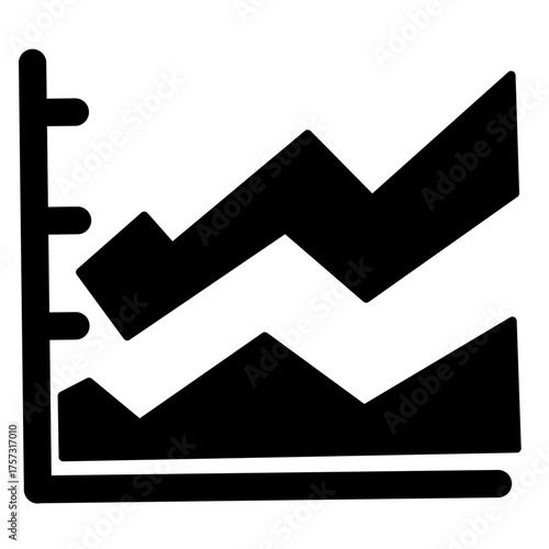 Double Area Chart Icon