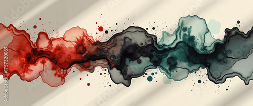 Abstract Kwanzaa background with traditional colors in fluid design  