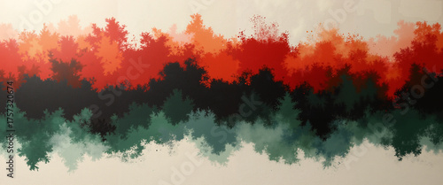 Abstract Kwanzaa background with traditional colors of green, red, black  