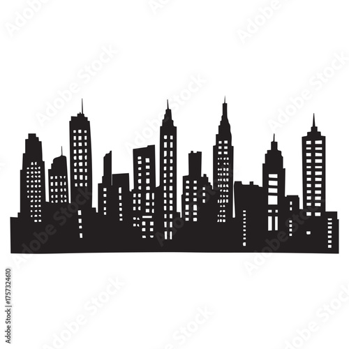 Building icon vector set. apartment illustration sign collection. skyscraper symbol. architecture logo.