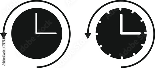 Account history icon. Past symbol. User Activity icons collection