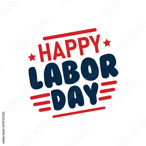 Happy Labor Day Fun Typography Vector