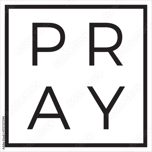 PRAY LETTER DESIGN IN BOX FRAME