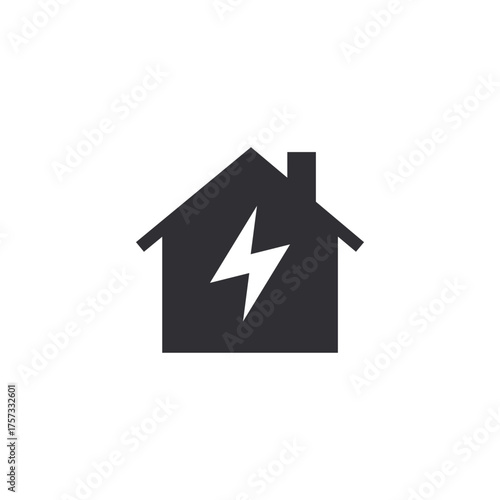 Electrical protection. Electricity sign. Energy sign. Security icon. Protection icon. Electric safety. Energy management. Alert sign. Short circuit protection. Home icon. Home protection. Charging