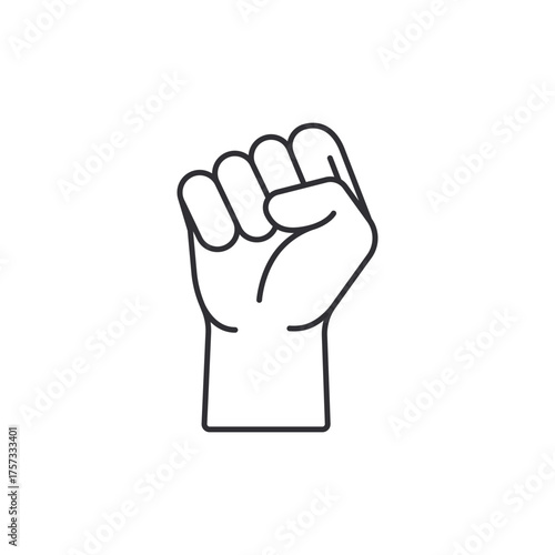 Hand icon. Power sign. First male hand. Fist logo. Raised fist. Revolution first. Fight icon. Human hand. Logo with hand. Logo template. Freedom symbol. Kulak. Resistance. Disagreement. Protest symbol