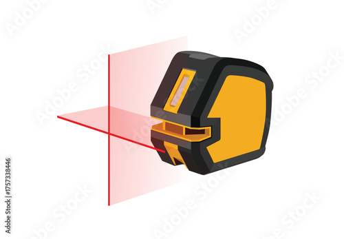 Cross Line Laser Level Tool Vector Illustration