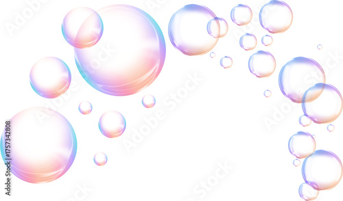 Soap bubbles Realistic illustration of set of flying soap bubbles on transparent background Realistic soap bubbles with rainbow reflection set of isolated Set of multicoloured soap bubbles