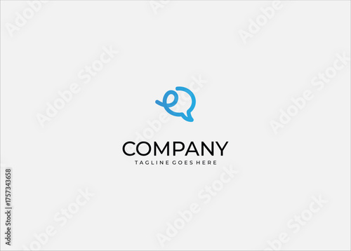 Hand Drawn Scribble Speech Bubble Vector Logo Outline for Communication Chat App Social Media Feedback or Creative Messaging Service Brand