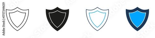 Free Download Shield Icon Line And Solid Icon Set. Security, Protection, And Safety Symbol Collection. Cybersecurity And Defense. Isolated Vector Illustration - GFXLoad