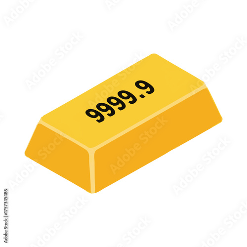 A gold bar, representing wealth and investment, isolated on a white background, symbolizing financial security and value in the modern economy.